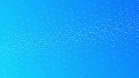Blue gradient with hexagonal grid, seamless looping. Stock Footage 286419387