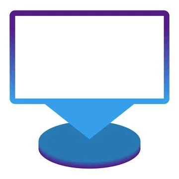 Blue gradient marker-pointer with rectangular copy space Stock Illustration