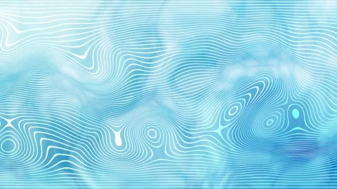 Blue gradient motion background with liquid curvy wave flowing. Seamless looping Stock Footage 294195269