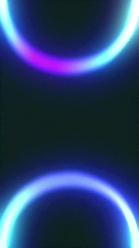 Blue Gradient Neon Rings Stock Footage 340454770