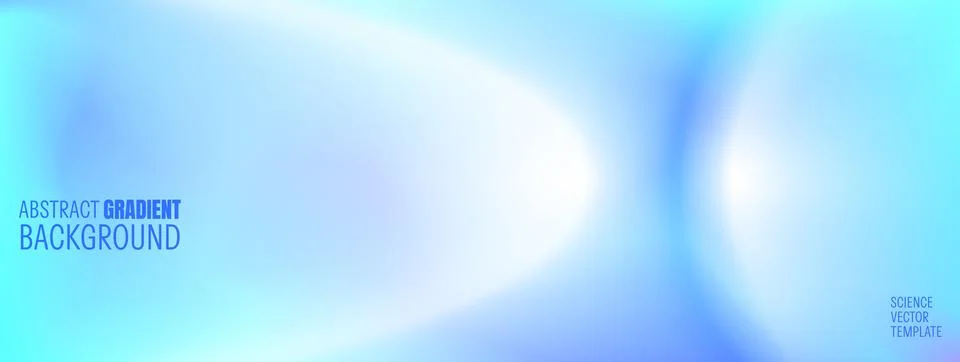 Blue gradient panorama with opposing soft curves. Cyan light shapes an ethereal 库存插图