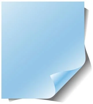 Blue Gradient Paper with Folded Corner Stock Illustration