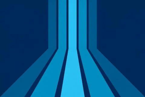 Blue gradient perspective strips Illustrazione stock
