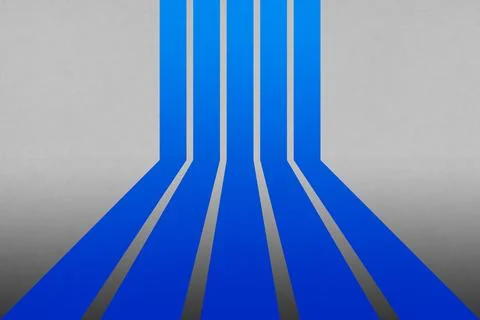 Blue gradient perspective strips Illustrazione stock