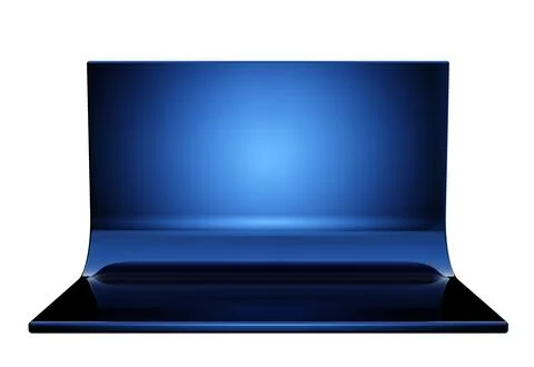 Blue gradient photography backdrop with reflective surface Stock Illustration