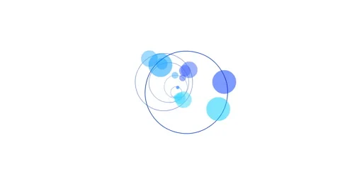 Blue Gradient Rings Overflowing Repeatedly Video stock 327253252