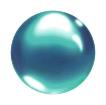 Blue gradient round air soap bubble ball. Stock Illustration