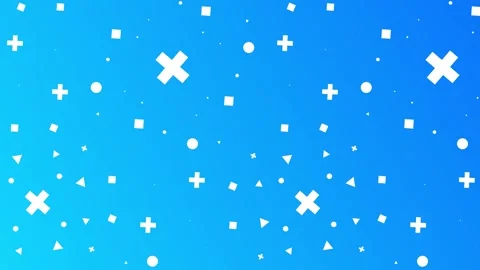 Blue gradient with scattered shapes, seamless looping. Stock Footage 286416839