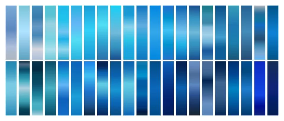 Blue Gradient Set for Light to Bright Colors Stock-Illustration