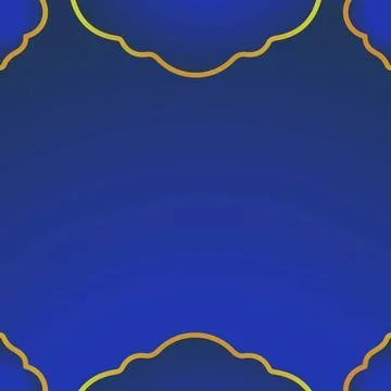 Blue gradient social media background with islamic ornament Stock Illustration