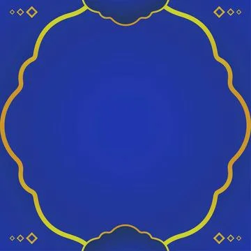 Blue gradient social media background with islamic ornament Stock Illustration