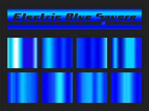 Blue gradient square set Stock Illustration