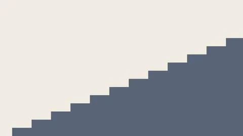 Blue gradient staircase riser pattern on plain background Stock Illustration