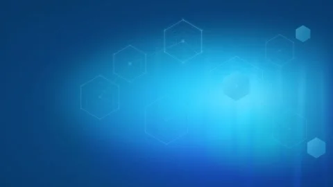 Blue gradient surface featuring a network of interconnected translucent hex.. Stock Footage 345538286