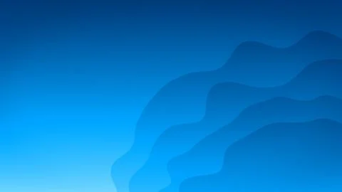 Blue gradient tender convoluted objects backdrop - abstract 3D illustration Stockillustratie