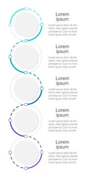 Blue gradient vertical infographic chart design template Stock Illustration