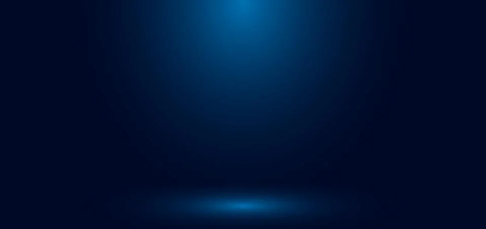 Blue gradient wall studio empty room abstract background with lighting and sp Stock Illustration