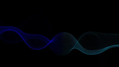 Blue gradient waving line animation Stock Footage 312485893