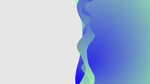 Blue gradient wavy animated border with alpha channel and transparent Stock Footage 243647711