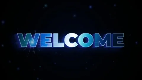Blue Gradient Welcome Typography Motion Graphic for Event Intro 库存影片 343626608