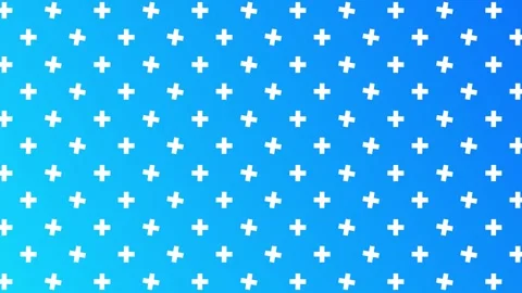 Blue gradient with white plus signs, seamless looping. Stock Footage 286416890