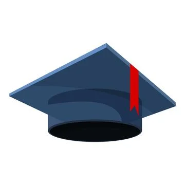 Blue graduation cap representing achieving higher education goals Stock Illustration