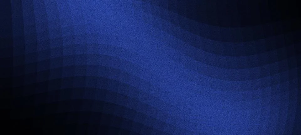 Blue grainy curved gradient background with abstract pattern Stock Illustration