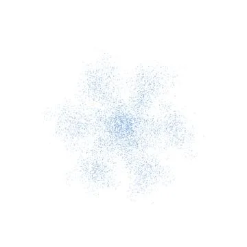Blue Grainy Sowflake Stock Illustration