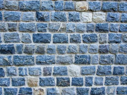 Blue granite wall texture. Stock Photos
