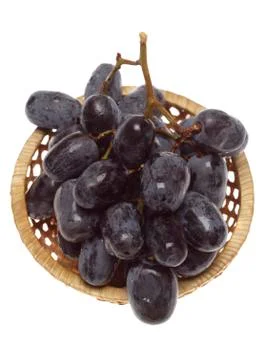 Blue grape cluster Stock Photos