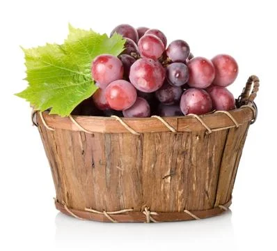 Blue grape with leaf Stock Photos