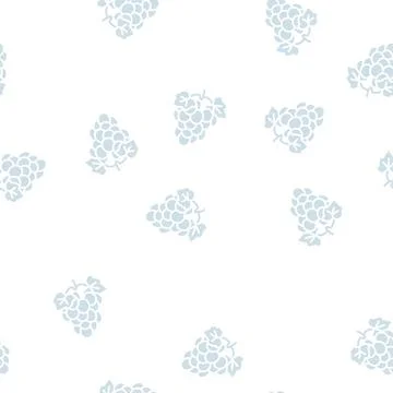 Blue grape wine glyph seamless pattern Stockillustratie