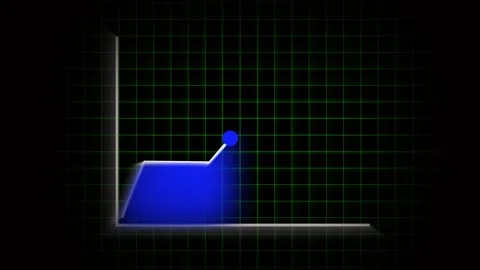Blue graph chart animation dynamic business growth success data finance tec.. Stock Footage 321444343