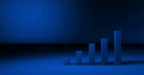 Blue Graph growing with room for graphic Video stock 72606901