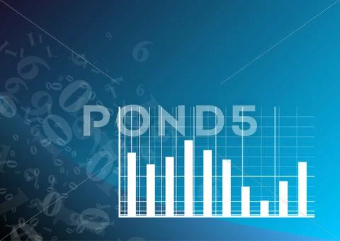 Blue graph Stock Illustration