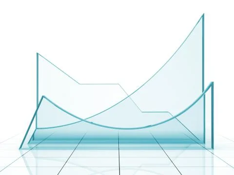 Blue graph Stock Illustration