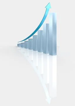 Blue Graph. Stock Illustration