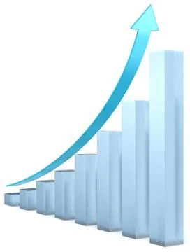 Blue Graph. Stock-Illustration