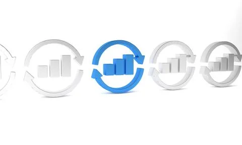 Blue Graph, schedule, chart, diagram, infographic, pie graph icon isolated .. Stock Illustration