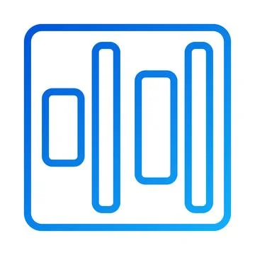 Blue Graphic Icon with Four Rectangular Elements イラスト素材