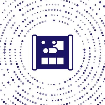 Blue Graphing paper for engineering icon isolated on white background. Abstract Stock Illustration