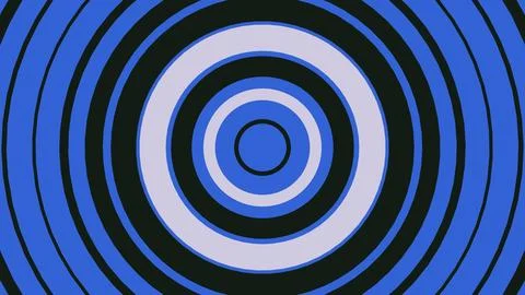 Blue gray and black concentric circles pattern Stockillustratie