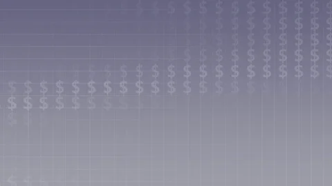 Blue-Gray Background with moving Dollar-Symbols, loop-able Stock Footage 77325779