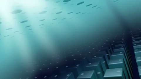 Blue gray CG animation background for intro tv show Stock Footage 49681871