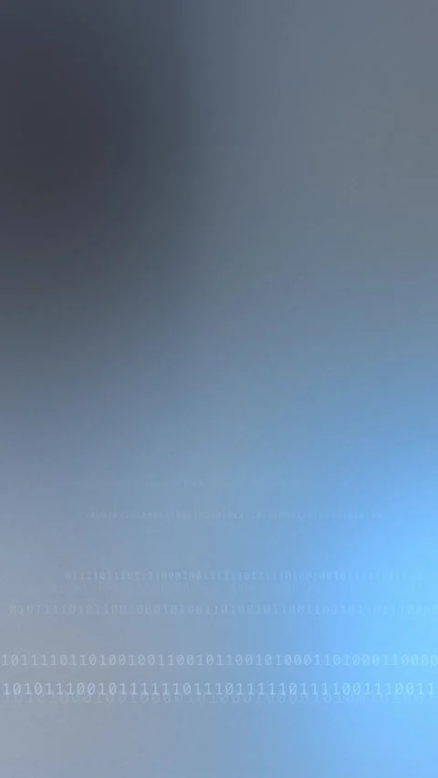 Blue gray gradient with glowing binary code, Loop Animation Stock Footage 341857920