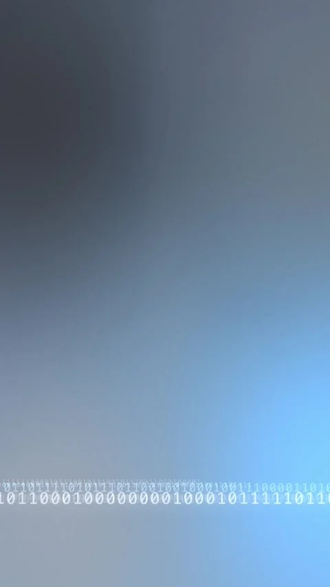 Blue gray gradient with horizontal glowing binary code, Seamless Loop Video stock 341857290