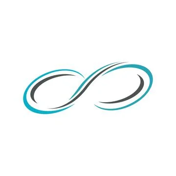 Blue gray infinity logo design vector illustrations Stock Illustration