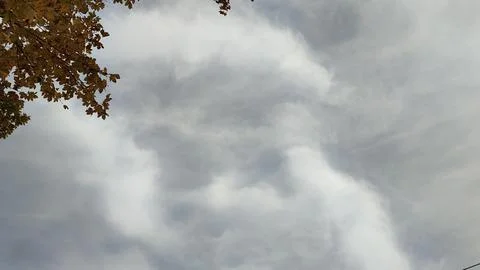 Blue gray sky white clouds background nature air atmosphere weather autumn Stock Photos
