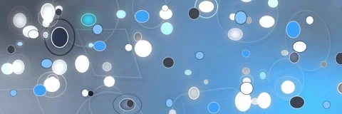 Blue gray website banner with floating glowing particles in seamless loop Stock Footage 340274736