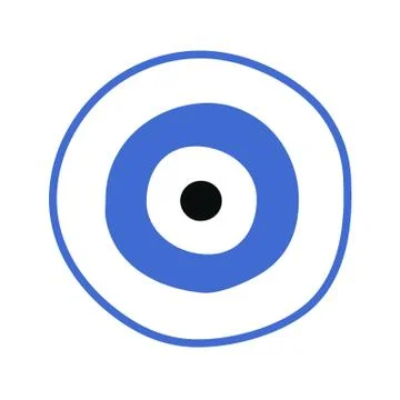 Blue greek evil eye vector - symbol of protection Stock Illustration